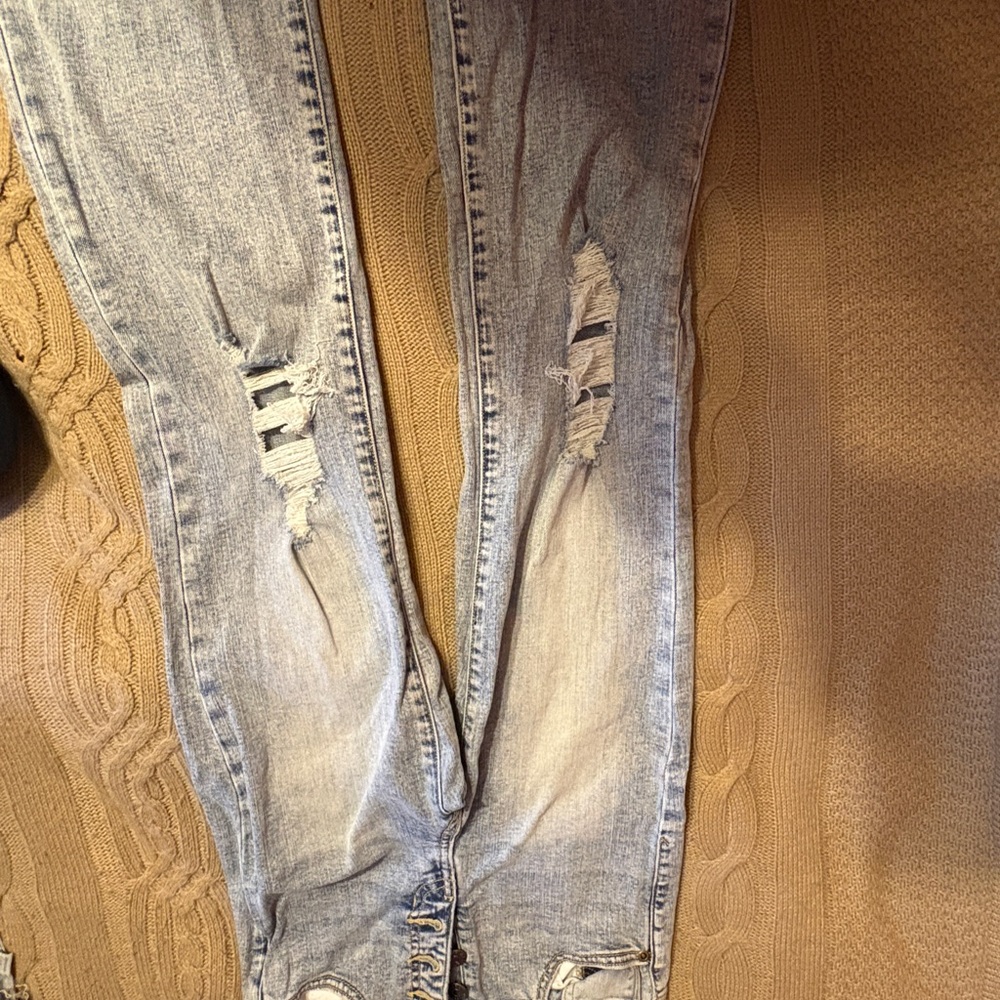 Harper Light Blue Distressed Skinny Jeans
